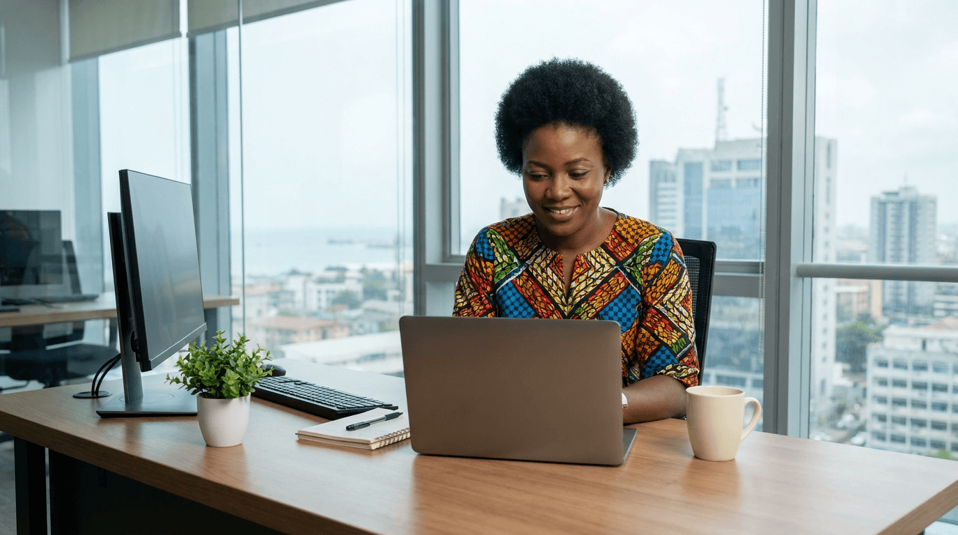 Nigerian HR professional managing payroll on inqom